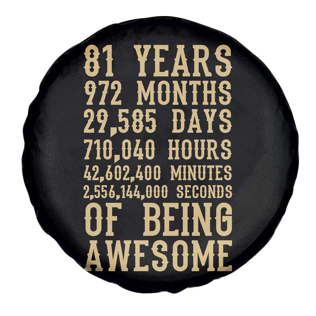Vintage 81st Birthday Gift Spare Tire Cover 81 Years Of Being Awesome