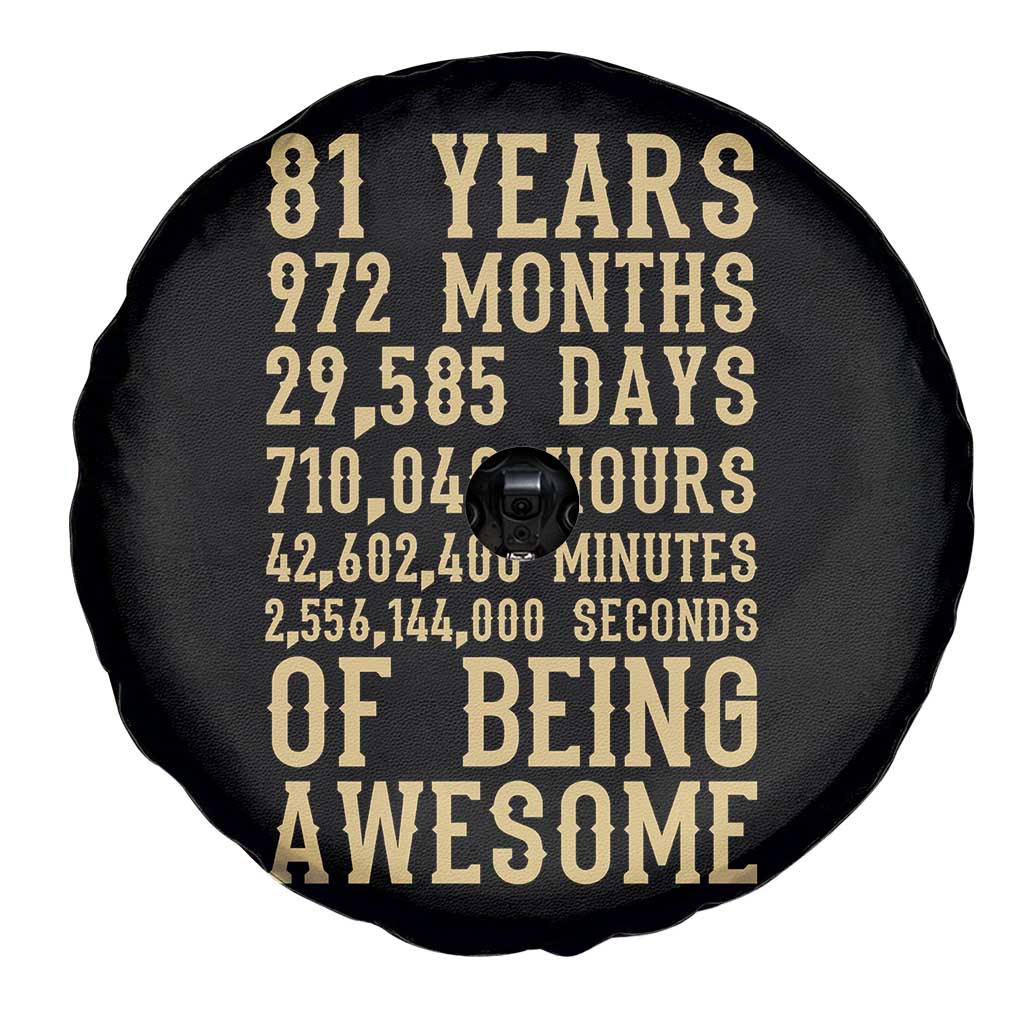 Vintage 81st Birthday Gift Spare Tire Cover 81 Years Of Being Awesome