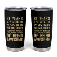 Vintage 81st Birthday Gift Tumbler Cup 81 Years Of Being Awesome