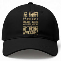 Vintage 82nd Birthday Gift Baseball Cap 82 Years Of Being Awesome