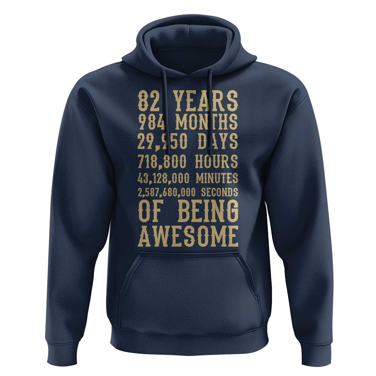 Vintage 82nd Birthday Gift Hoodie 82 Years Of Being Awesome