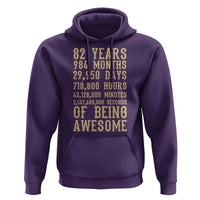 Vintage 82nd Birthday Gift Hoodie 82 Years Of Being Awesome