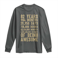 Vintage 82nd Birthday Gift Long Sleeve Shirt 82 Years Of Being Awesome