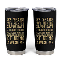 Vintage 82nd Birthday Gift Tumbler Cup 82 Years Of Being Awesome
