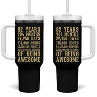 Vintage 82nd Birthday Gift Tumbler With Handle 82 Years Of Being Awesome