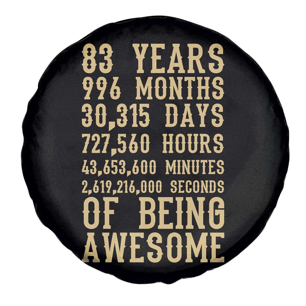 Vintage 83rd Birthday Gift Spare Tire Cover 83 Years Of Being Awesome