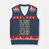 Vintage 83rd Birthday Gift V-Neck Knit Sweater Vest 83 Years Of Being Awesome