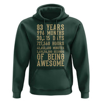 Vintage 83rd Birthday Gift Hoodie 83 Years Of Being Awesome