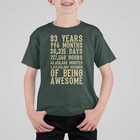 Vintage 83rd Birthday Gift T Shirt For Kid 83 Years Of Being Awesome