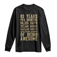 Vintage 83rd Birthday Gift Long Sleeve Shirt 83 Years Of Being Awesome