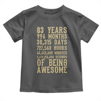 Vintage 83rd Birthday Gift Toddler T Shirt 83 Years Of Being Awesome
