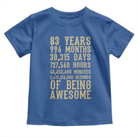 Vintage 83rd Birthday Gift Toddler T Shirt 83 Years Of Being Awesome