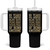Vintage 83rd Birthday Gift Tumbler With Handle 83 Years Of Being Awesome