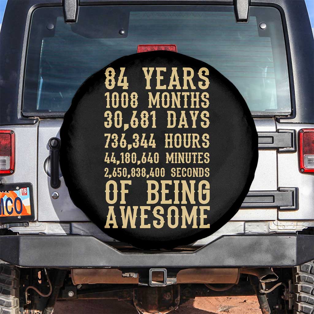 Vintage 84th Birthday Gift Spare Tire Cover 84 Years Of Being Awesome