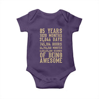 Vintage 85th Birthday Gift Baby Onesie 85 Years Of Being Awesome