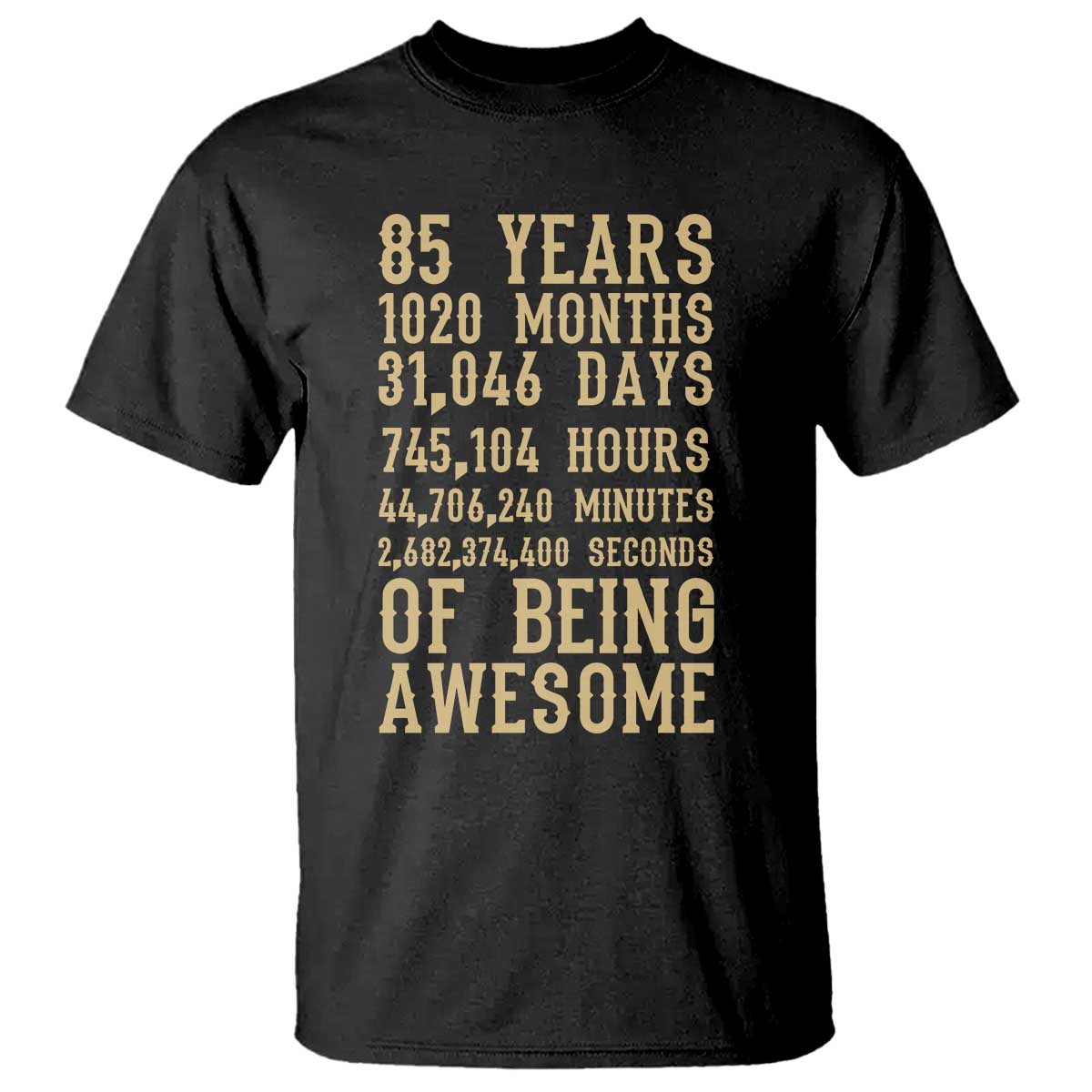Vintage 85th Birthday Gift T Shirt 85 Years Of Being Awesome