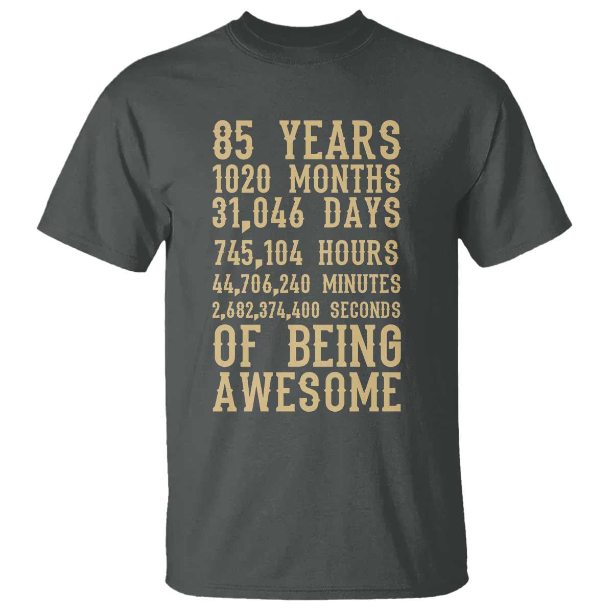 Vintage 85th Birthday Gift T Shirt 85 Years Of Being Awesome