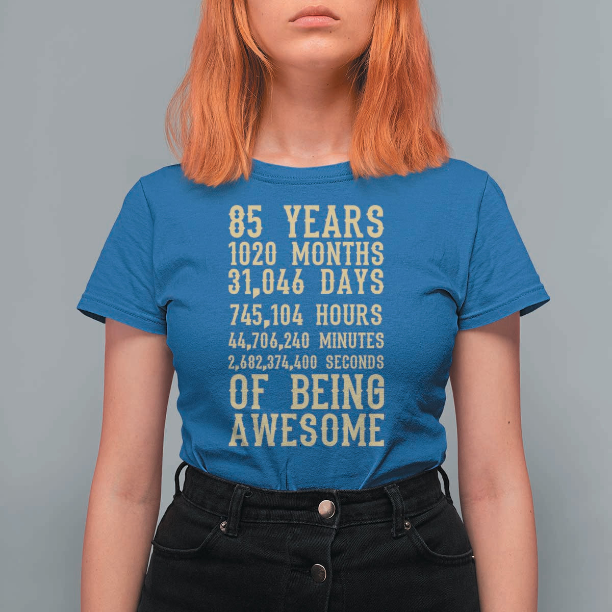 Vintage 85th Birthday Gift T Shirt For Women 85 Years Of Being Awesome