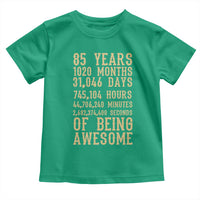 Vintage 85th Birthday Gift Toddler T Shirt 85 Years Of Being Awesome