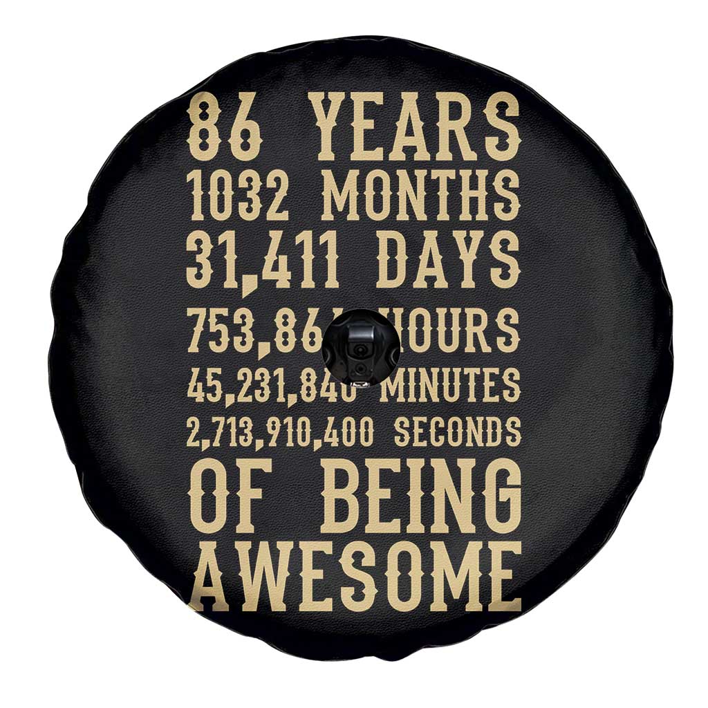 Vintage 86th Birthday Gift Spare Tire Cover 86 Years Of Being Awesome