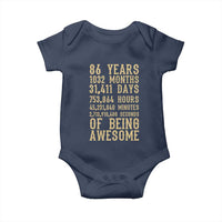 Vintage 86th Birthday Gift Baby Onesie 86 Years Of Being Awesome