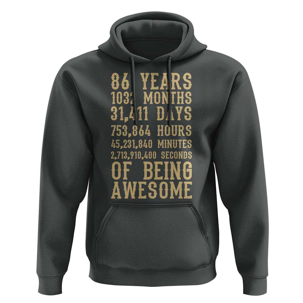 Vintage 86th Birthday Gift Hoodie 86 Years Of Being Awesome