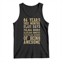 Vintage 86th Birthday Gift Tank Top 86 Years Of Being Awesome
