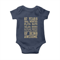 Vintage 87th Birthday Gift Baby Onesie 87 Years Of Being Awesome