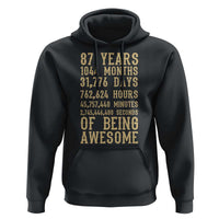 Vintage 87th Birthday Gift Hoodie 87 Years Of Being Awesome