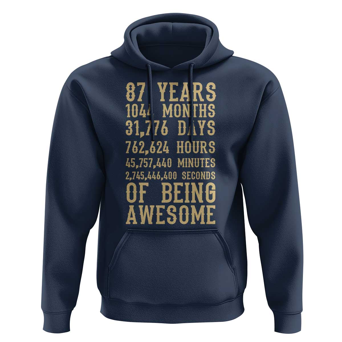 Vintage 87th Birthday Gift Hoodie 87 Years Of Being Awesome