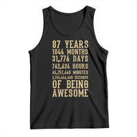 Vintage 87th Birthday Gift Tank Top 87 Years Of Being Awesome