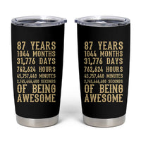 Vintage 87th Birthday Gift Tumbler Cup 87 Years Of Being Awesome