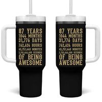 Vintage 87th Birthday Gift Tumbler With Handle 87 Years Of Being Awesome