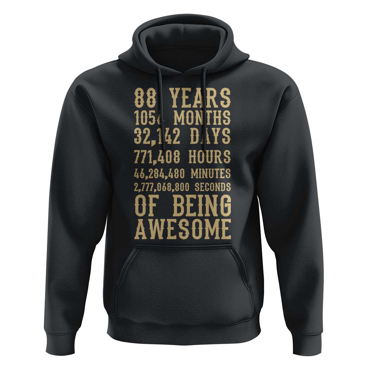 Vintage 88th Birthday Gift Hoodie 88 Years Of Being Awesome