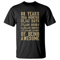 Vintage 88th Birthday Gift T Shirt 88 Years Of Being Awesome