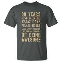 Vintage 88th Birthday Gift T Shirt 88 Years Of Being Awesome