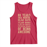 Vintage 88th Birthday Gift Tank Top 88 Years Of Being Awesome