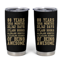 Vintage 88th Birthday Gift Tumbler Cup 88 Years Of Being Awesome