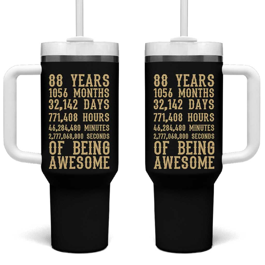 Vintage 88th Birthday Gift Tumbler With Handle 88 Years Of Being Awesome