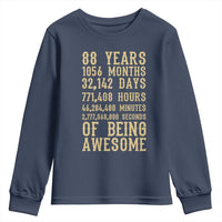 Vintage 88th Birthday Gift Youth Sweatshirt 88 Years Of Being Awesome