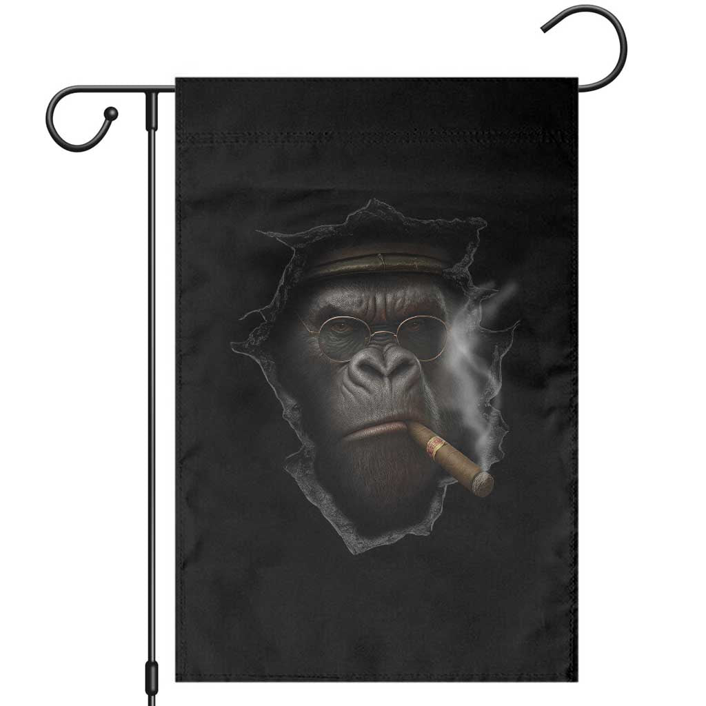 Cool Gorilla With Cigar Garden Flag Animal Lover Gift - Wonder Print Shop