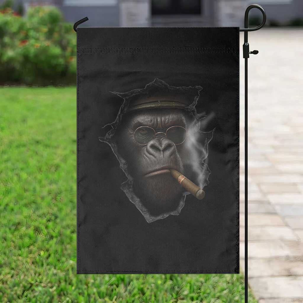 Cool Gorilla With Cigar Garden Flag Animal Lover Gift - Wonder Print Shop
