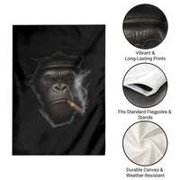Cool Gorilla With Cigar Garden Flag Animal Lover Gift - Wonder Print Shop