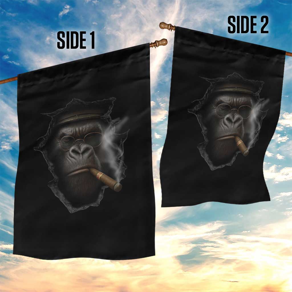 Cool Gorilla With Cigar Garden Flag Animal Lover Gift - Wonder Print Shop