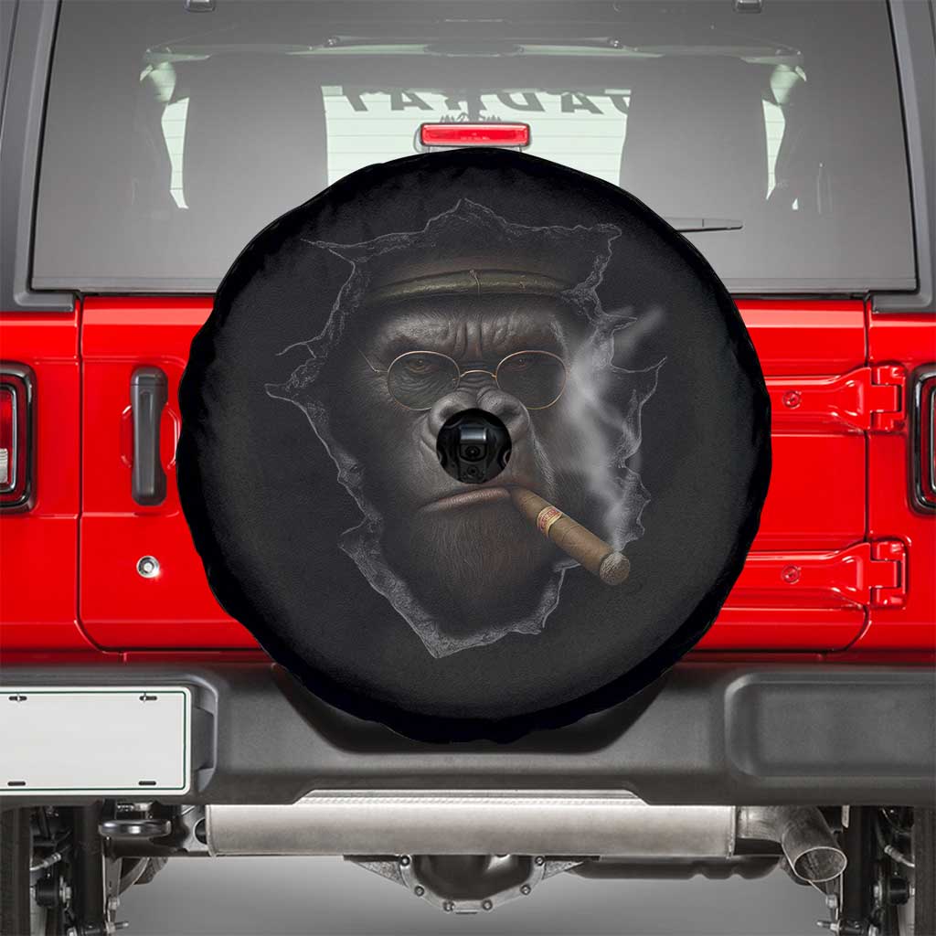 Cool Gorilla With Cigar Spare Tire Cover Animal Lover Gift - Wonder Print Shop