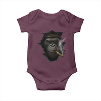 Cool Gorilla With Cigar Baby Onesie Animal Lover Gift - Wonder Print Shop