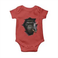 Cool Gorilla With Cigar Baby Onesie Animal Lover Gift - Wonder Print Shop