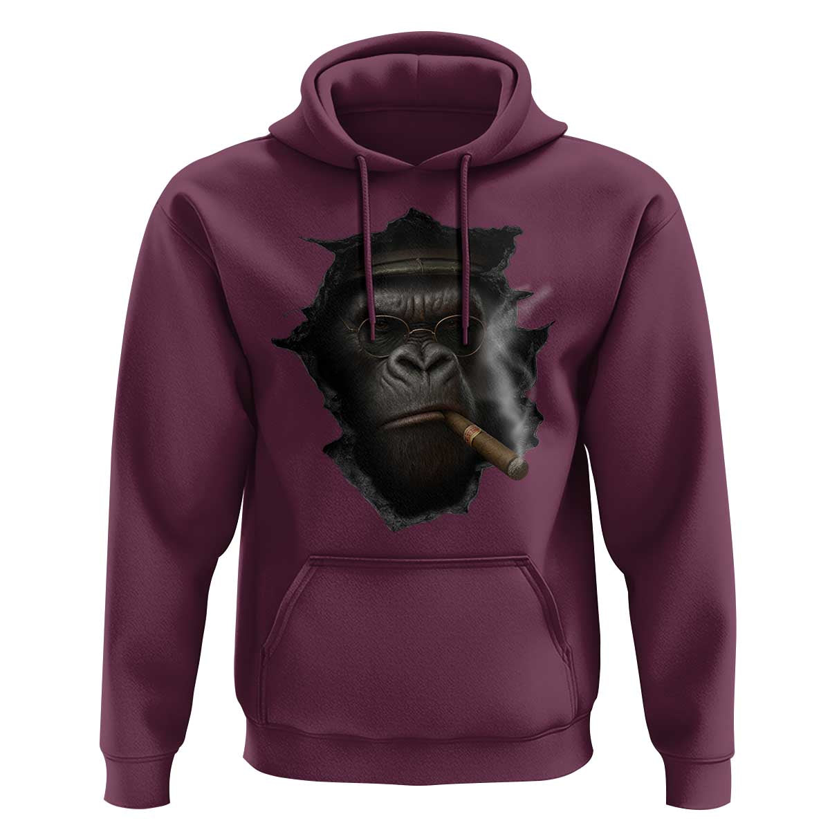 Cool Gorilla With Cigar Hoodie Animal Lover Gift - Wonder Print Shop