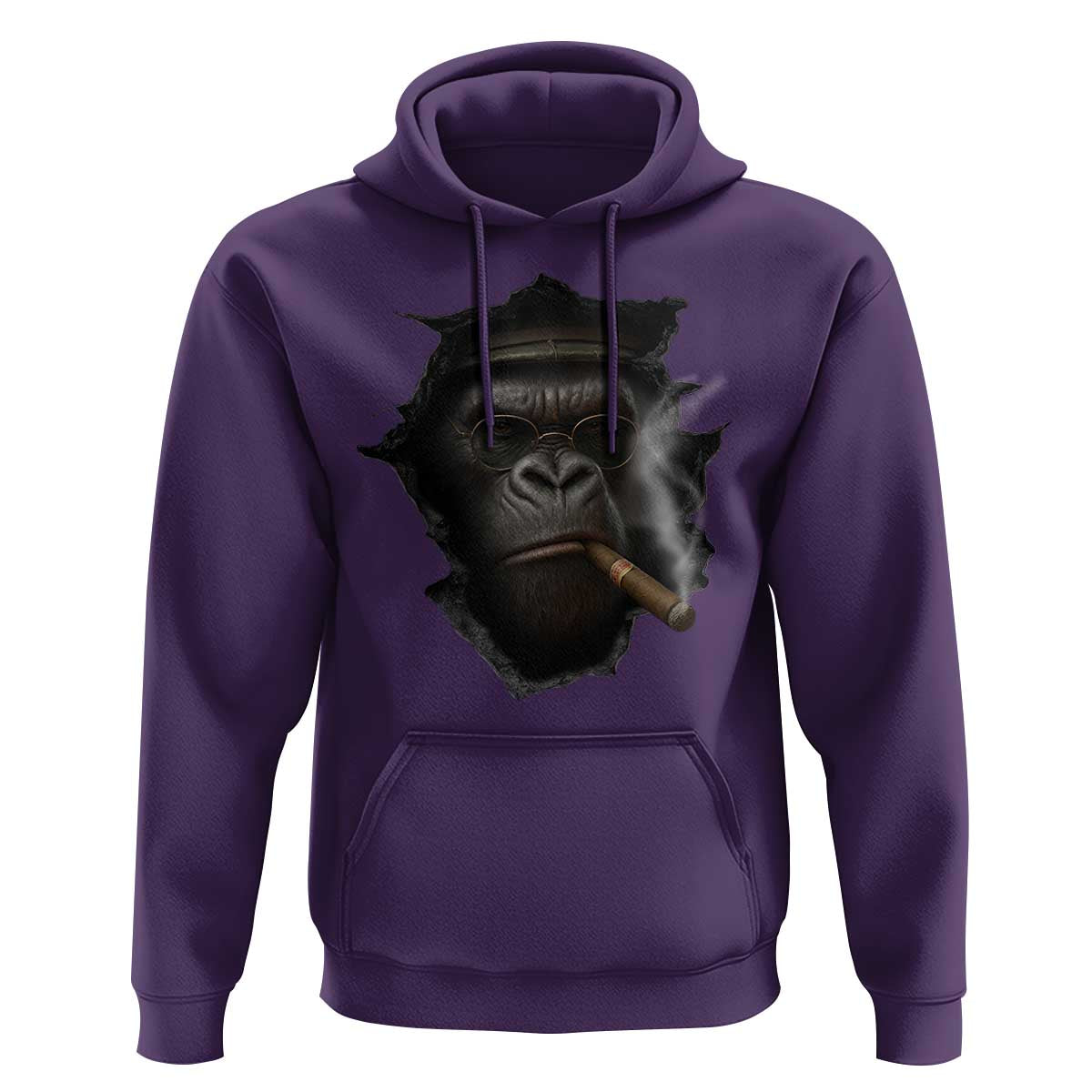 Cool Gorilla With Cigar Hoodie Animal Lover Gift - Wonder Print Shop