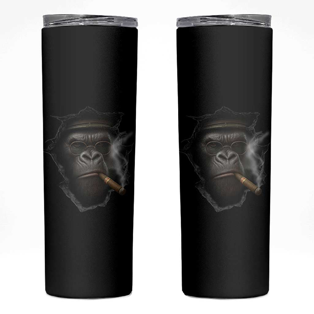 Cool Gorilla With Cigar Skinny Tumbler Animal Lover Gift